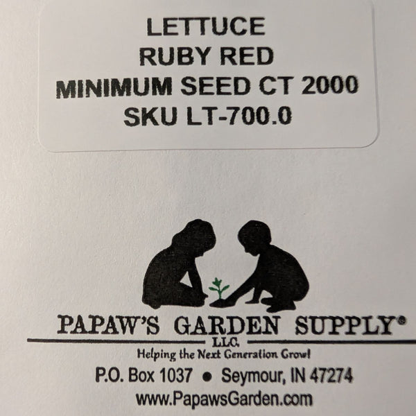 Ruby Red Lettuce slow to bolt tender cut and come again – Papaws