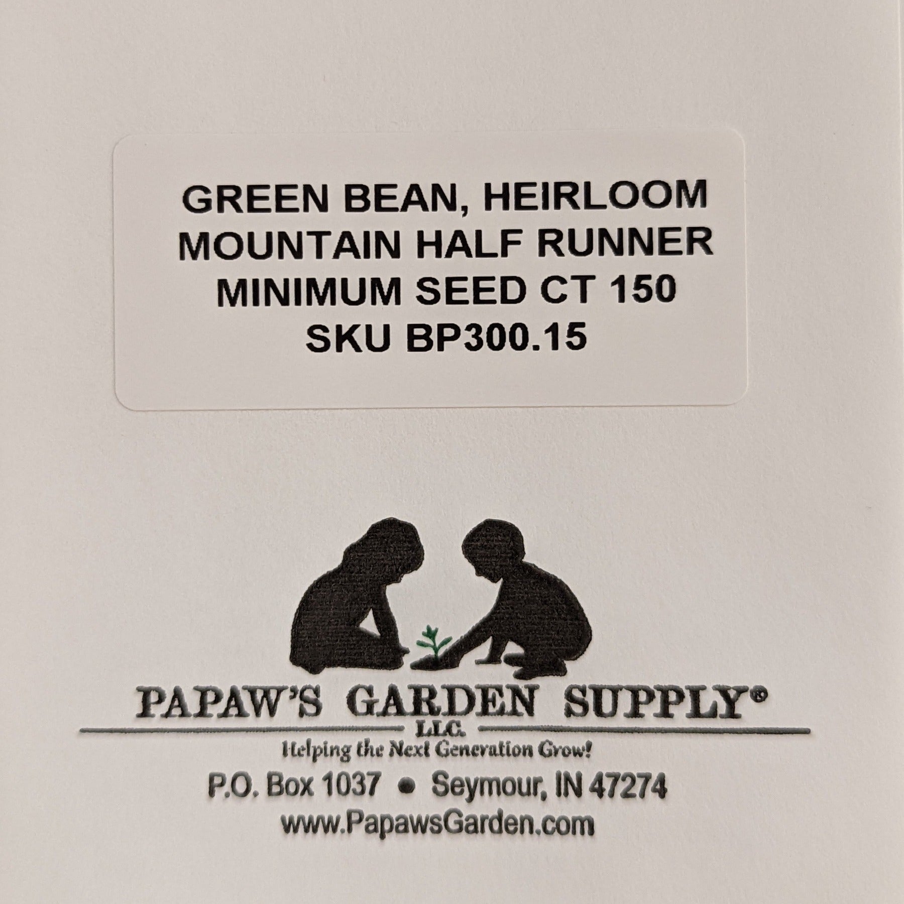 Mountain Half Runner Heirloom Green Bean Seeds