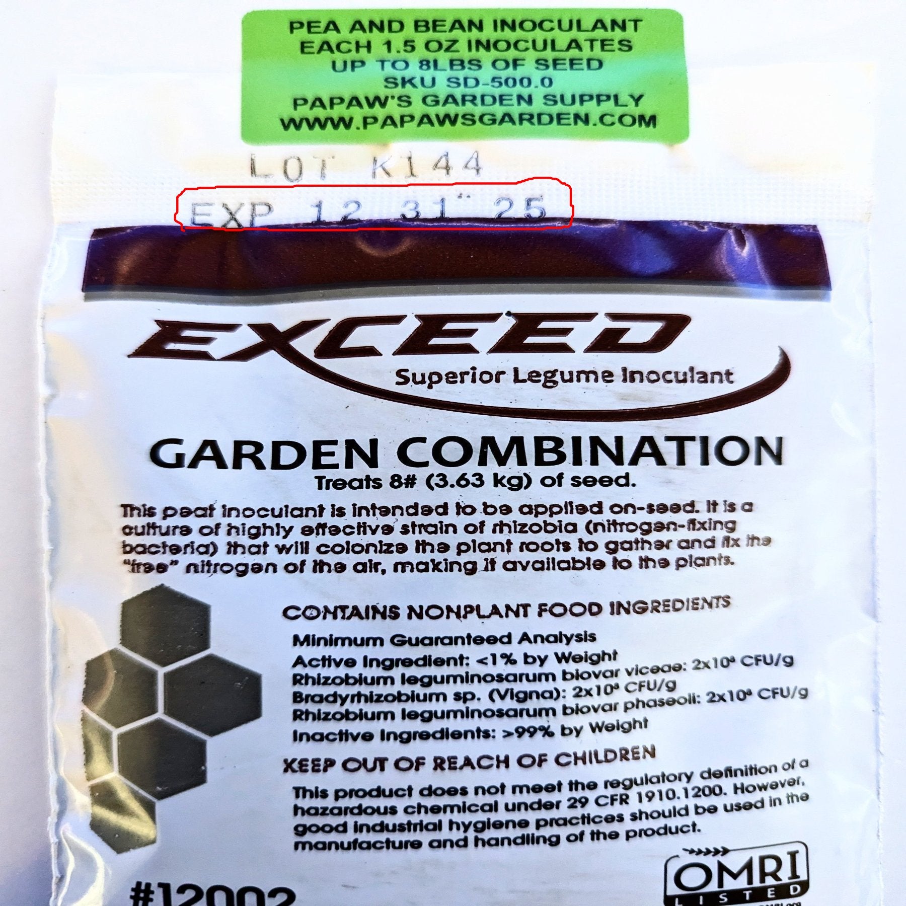 garden seed inoculant Inoculant for Peas and Beans treats up to 400 lb. of seed Case Lot 50 packs – Papaws Garden Supply LLC