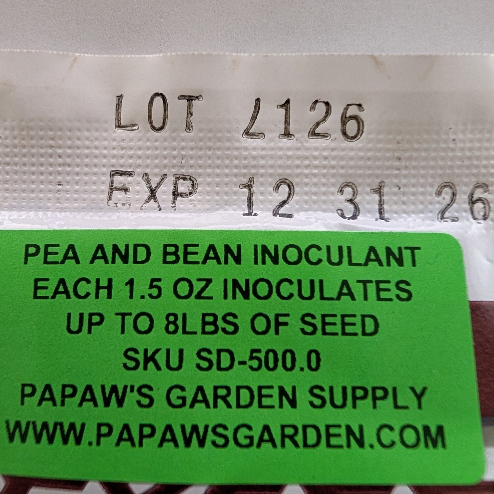 garden seed inoculant Inoculant for Peas and Beans treats up to 8 lb. of seed Papaws Pick – Papaws Garden Supply LLC