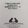 Bonnie Best Heirloom Tomato Seeds