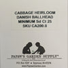 Danish Ballhead Heirloom Cabbage Seeds