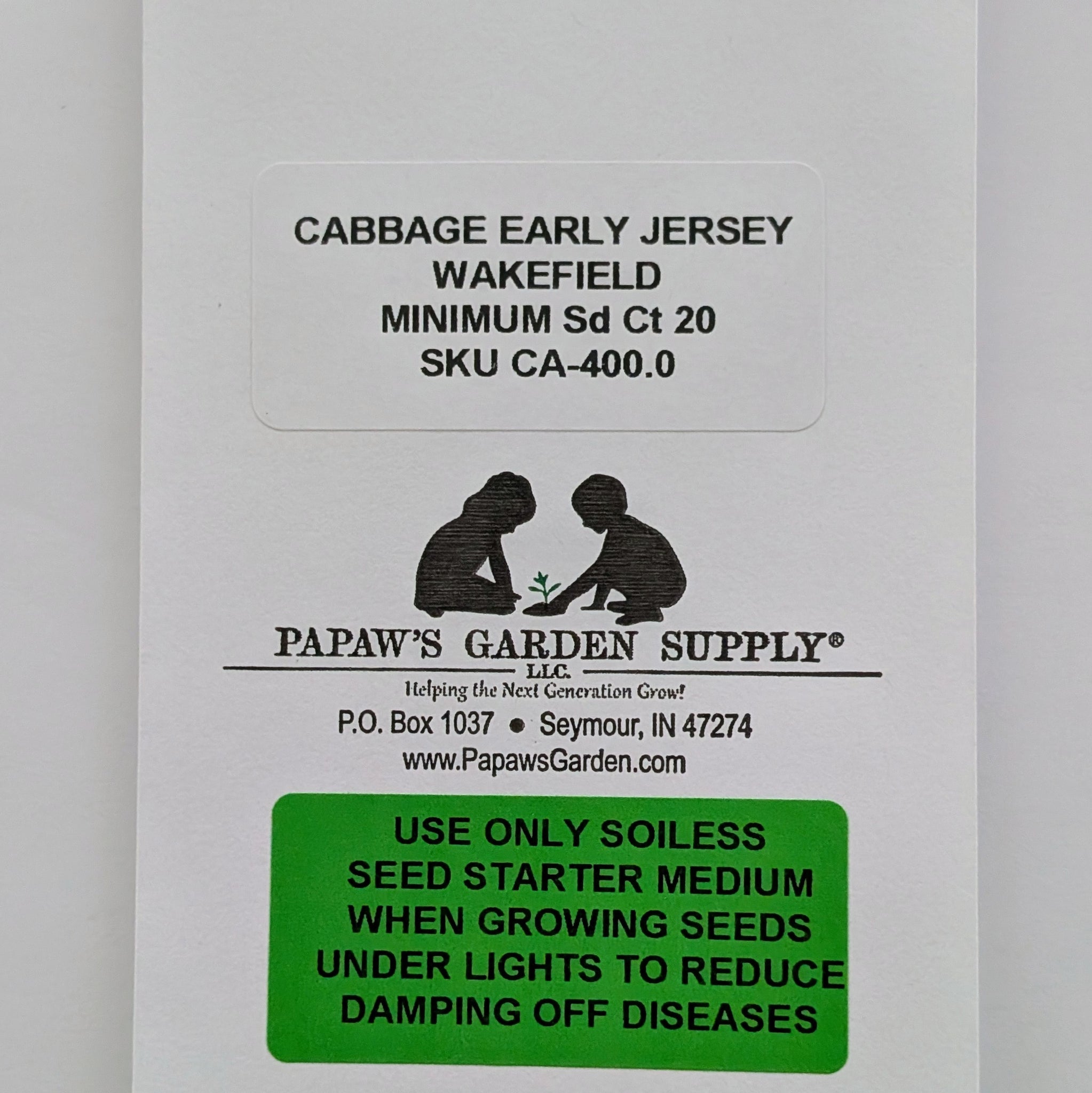 Early Jersey Wakefield Heirloom Conical Head Cabbage Seeds