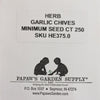 Herb, Garlic Chive Seeds