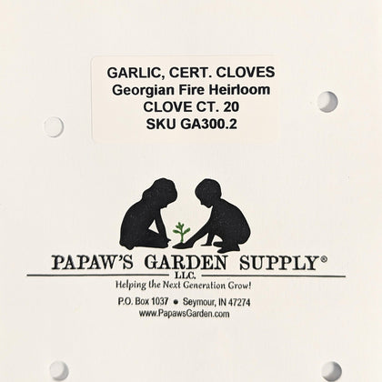 Georgian Fire Heirloom Certified Seed Garlic Cloves