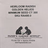Golden Helios Radish Seeds