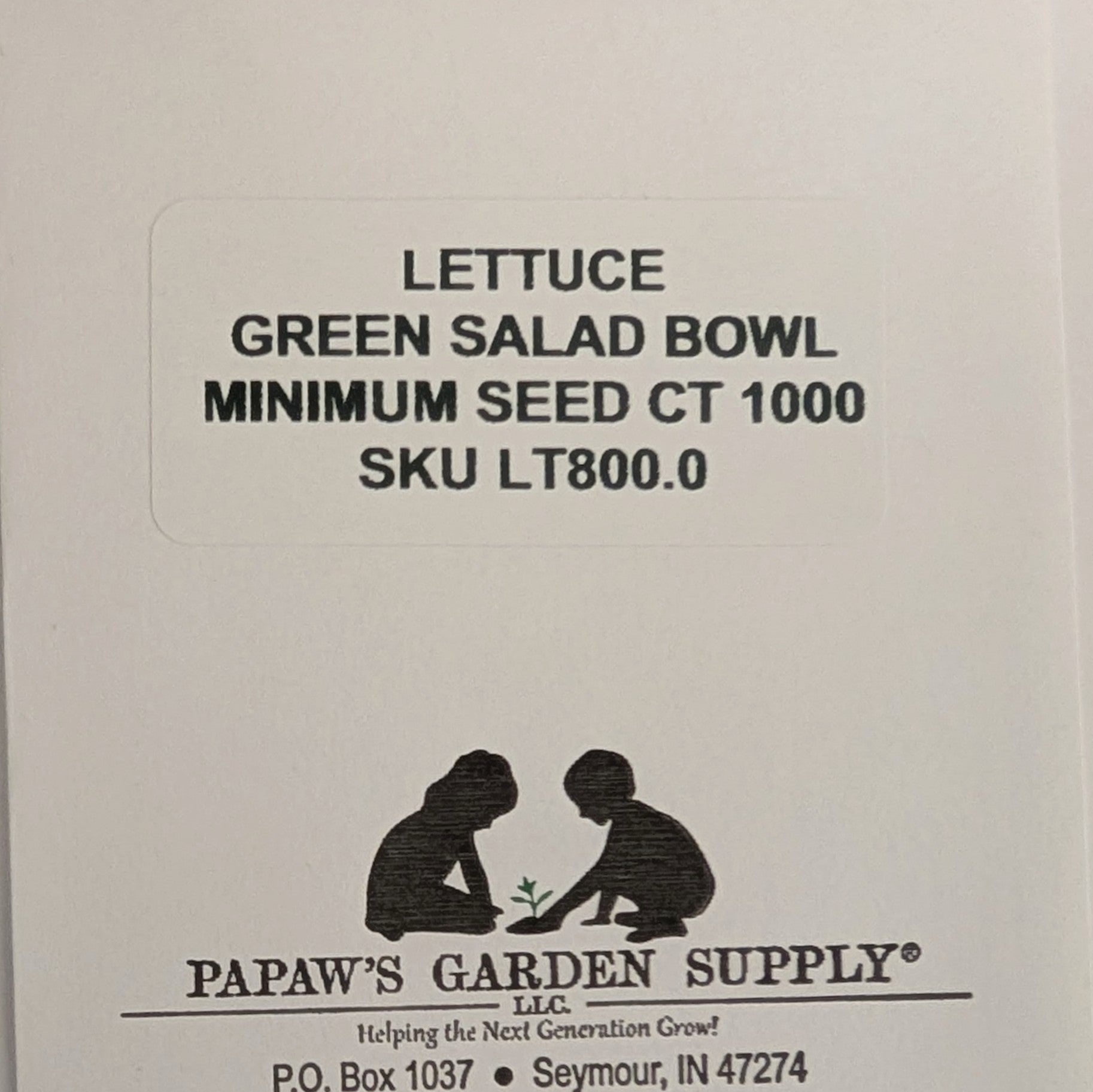 Salad Bowl Green Leaf Lettuce Seeds