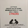Salad Bowl Green Leaf Lettuce Seeds