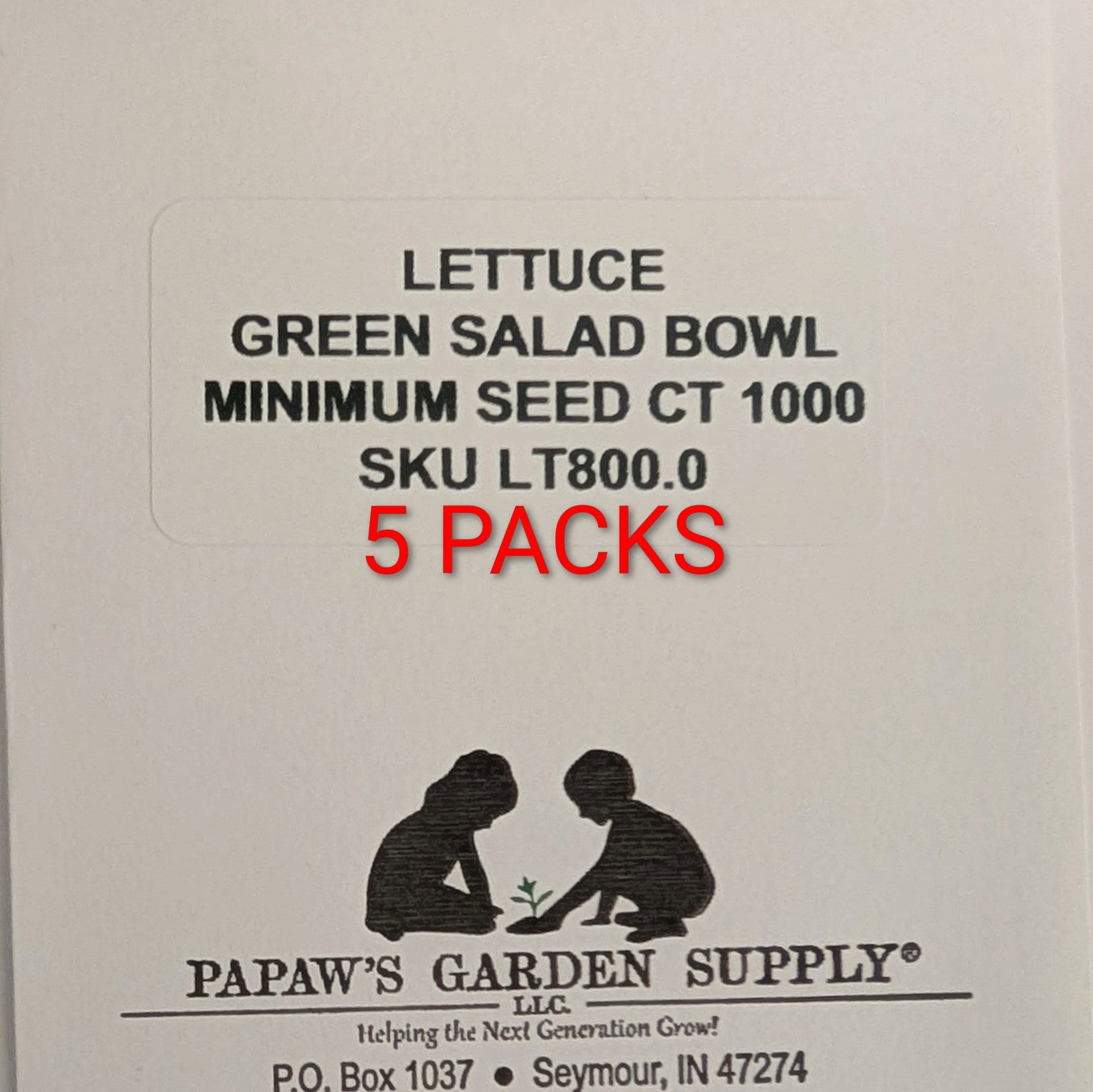 Salad Bowl Green Leaf Lettuce Seeds