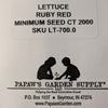 Ruby Red Lettuce Seeds