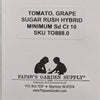 Sugar Rush Hybrid Grape Tomato Seeds