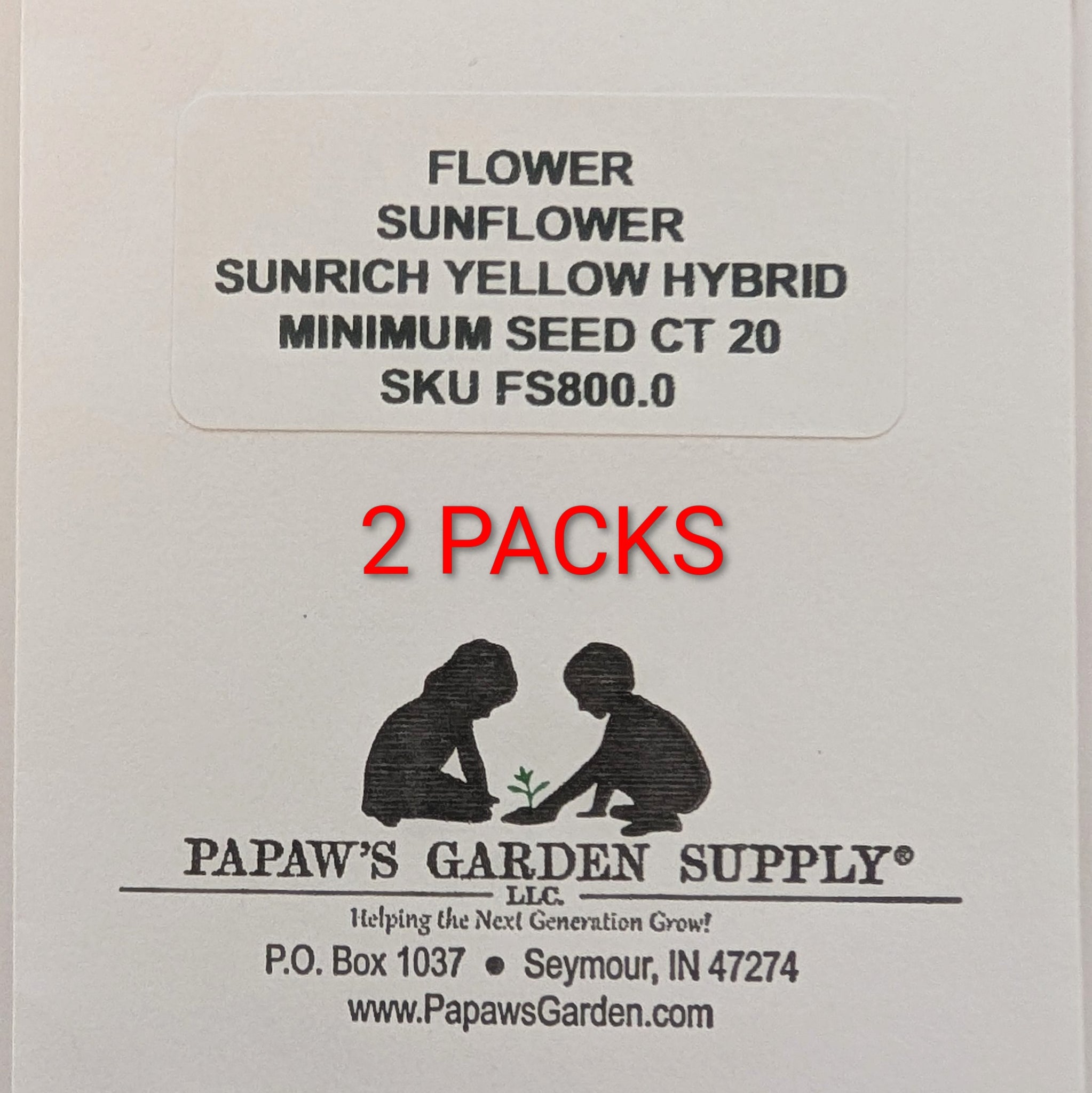 Papaw's Garden Supply Sunrich Hybrid Golden Yellow Sunflower Seed