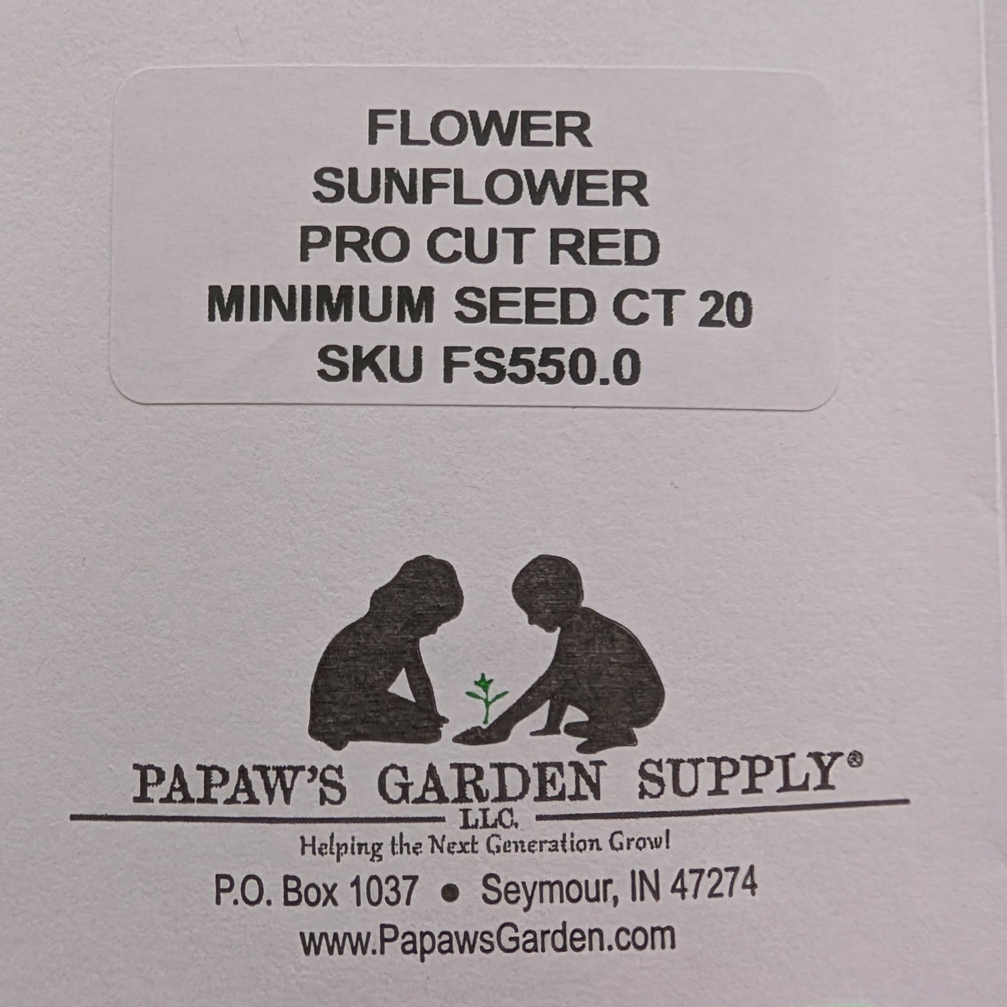 Papaw's Garden Supply Pro Cut Red Sunflower Seed 20 CT/PACK