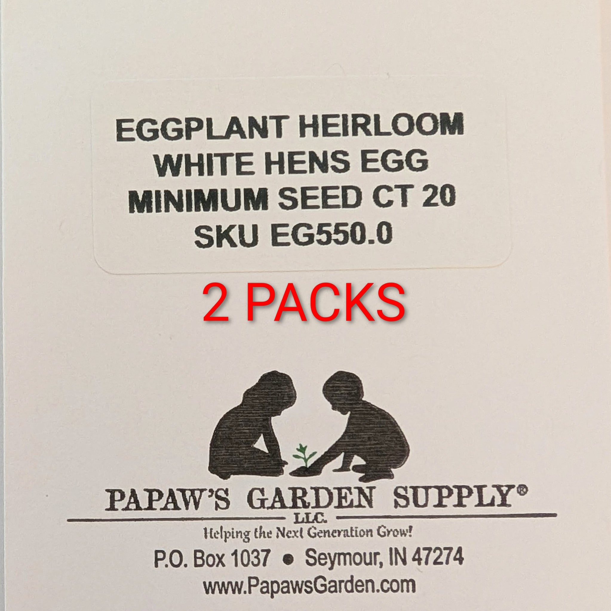 Italian Heirloom White Hen's Egg Eggplant Seeds