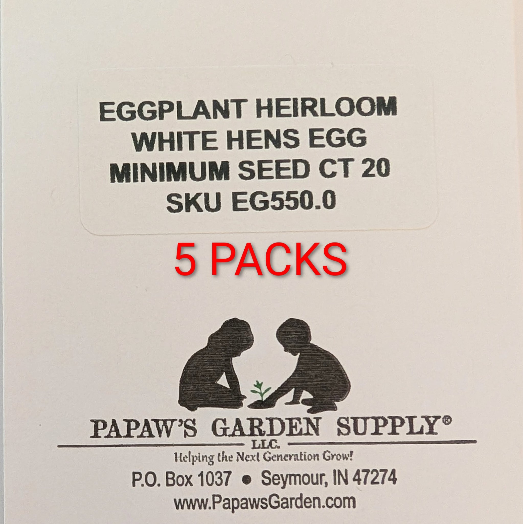 Italian Heirloom White Hen's Egg Eggplant Seeds