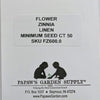 Linen Zinnia Seeds