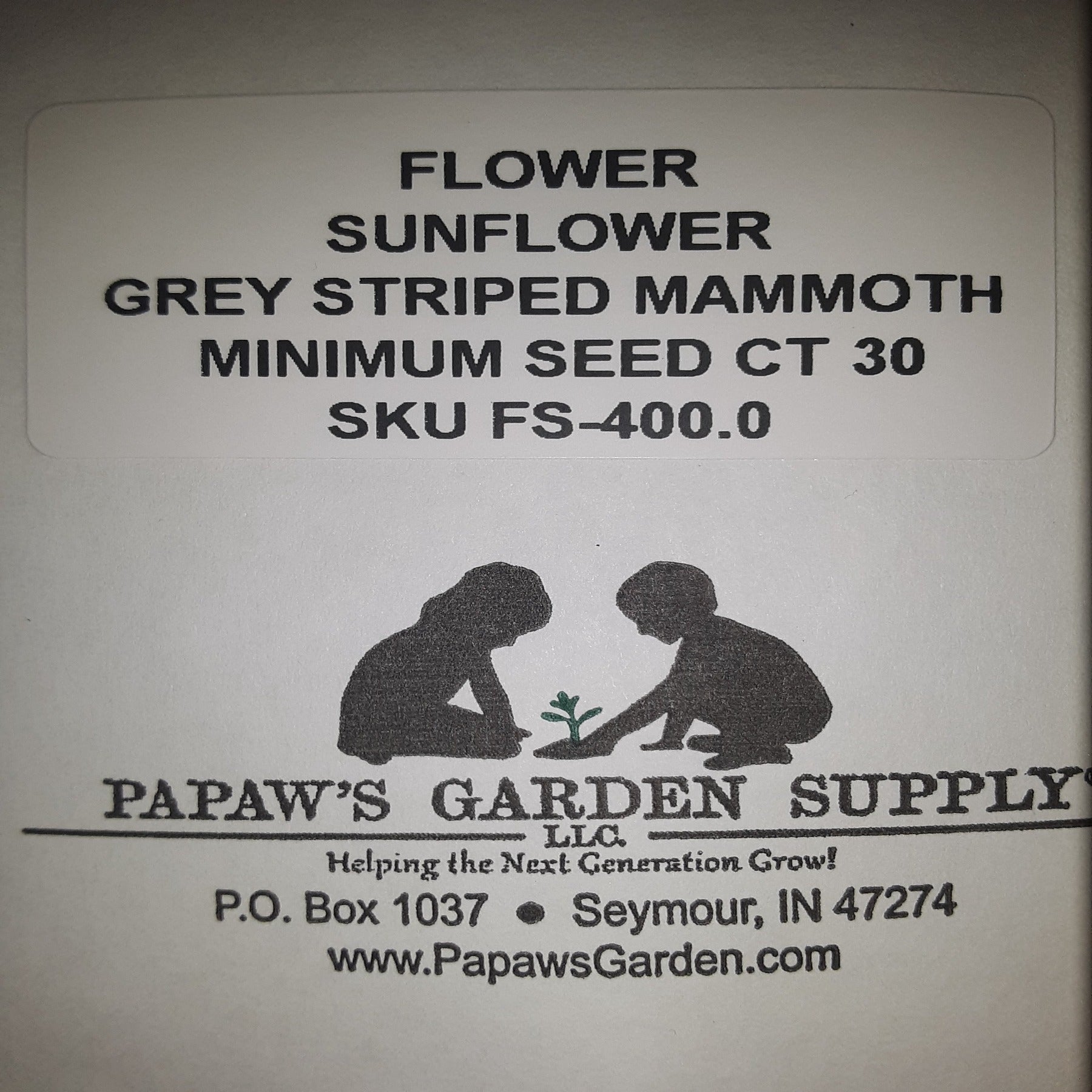 Mammoth Grey Striped Sunflower Seeds