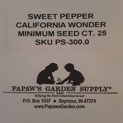 California Wonder Sweet Bell Pepper Heirloom Seeds