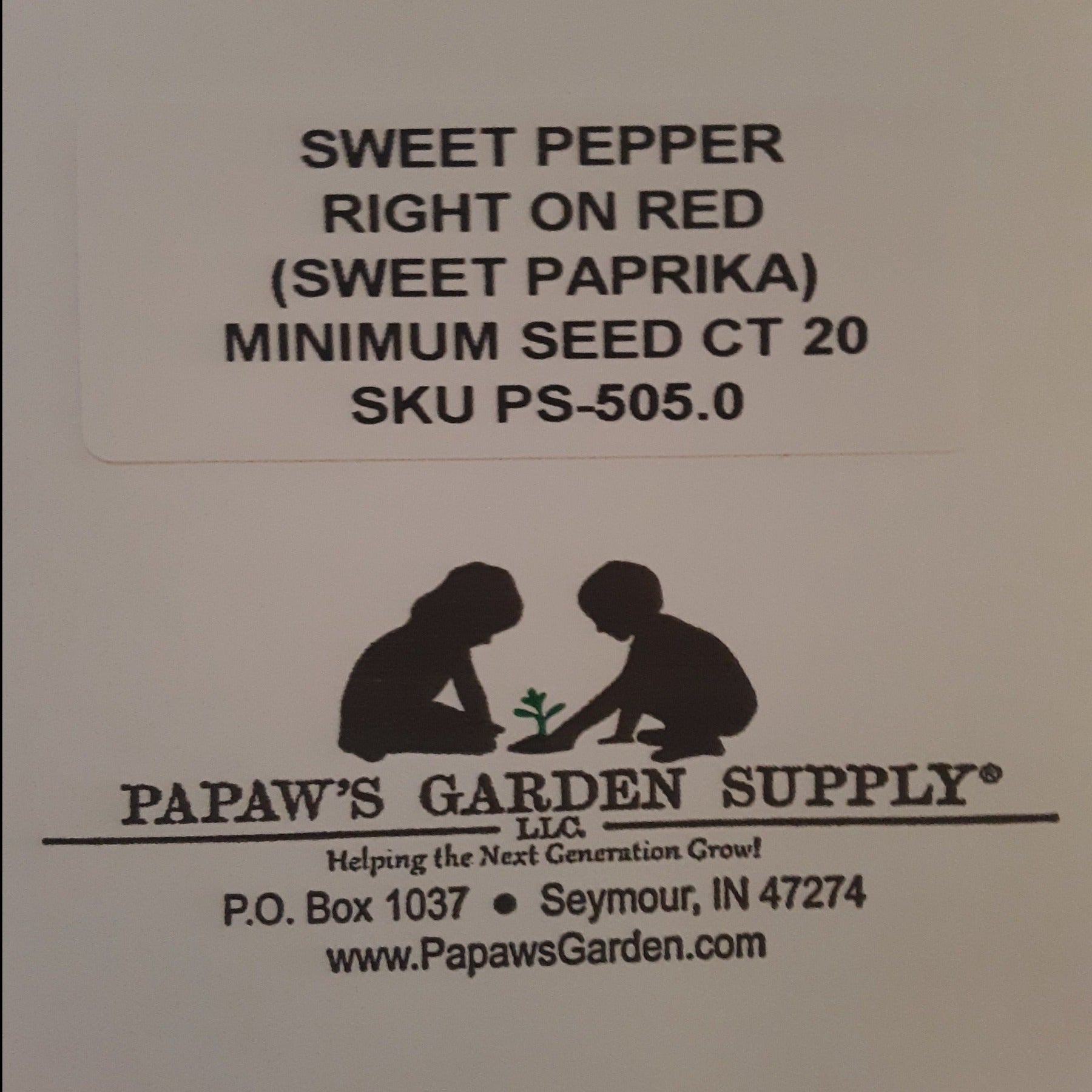 Right on Red Hybrid Sweet Paprika Pepper Seeds