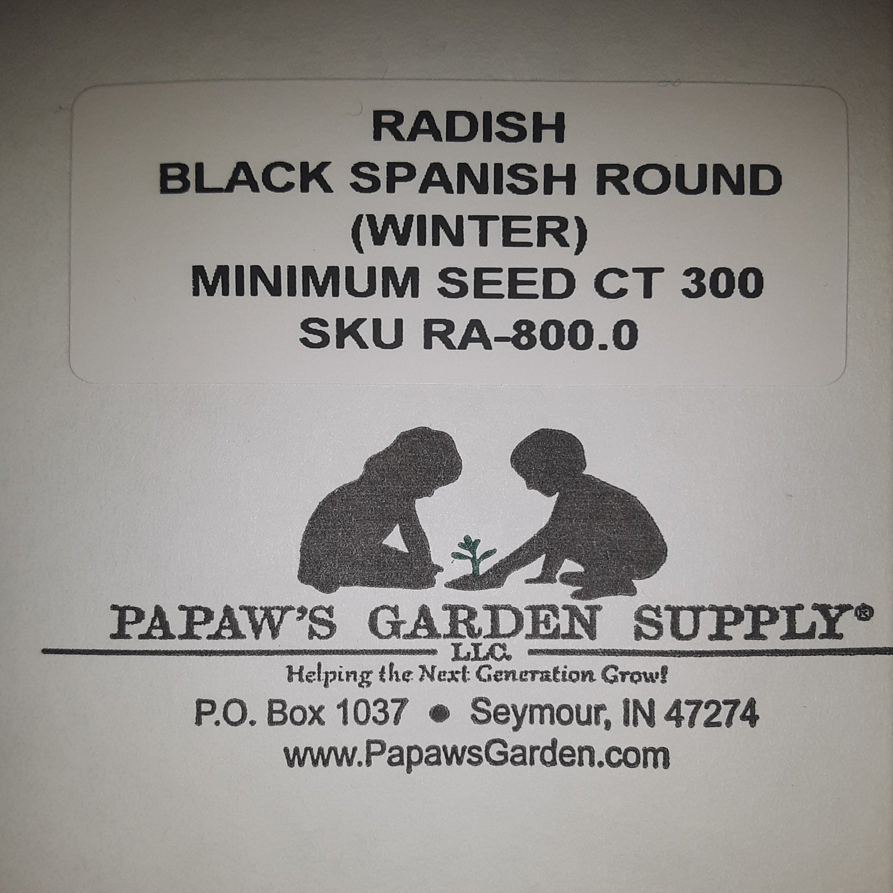 Black Spanish Round (Winter) Radish Seeds
