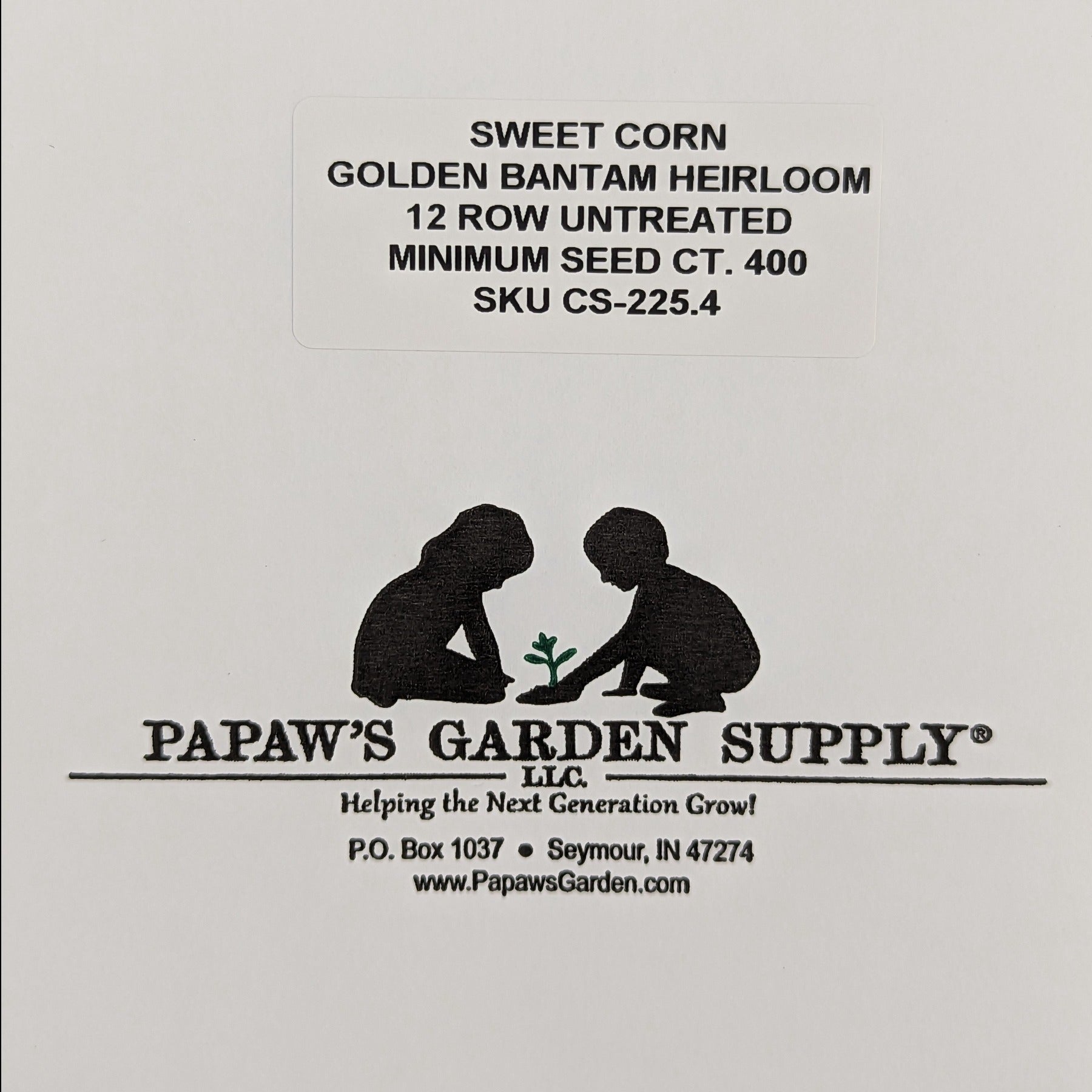 Golden Bantam 12 Row Untreated Heirloom Sweet Corn Seeds