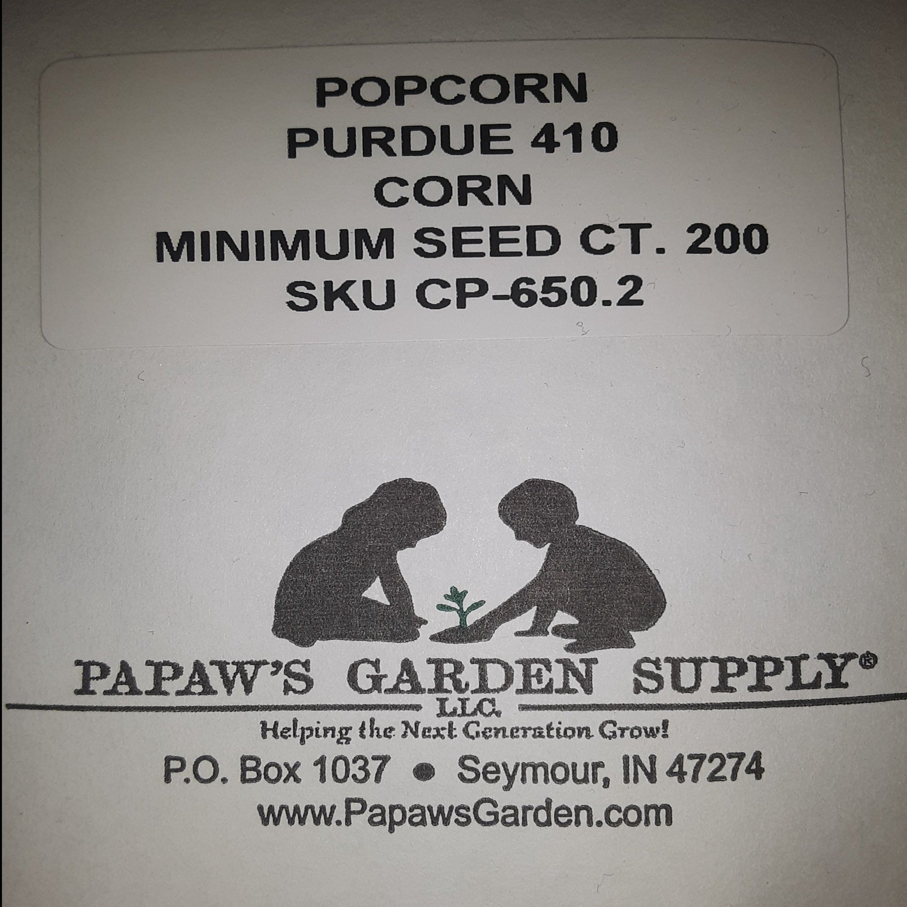 Purdue 410 Yellow Popcorn Untreated Seeds