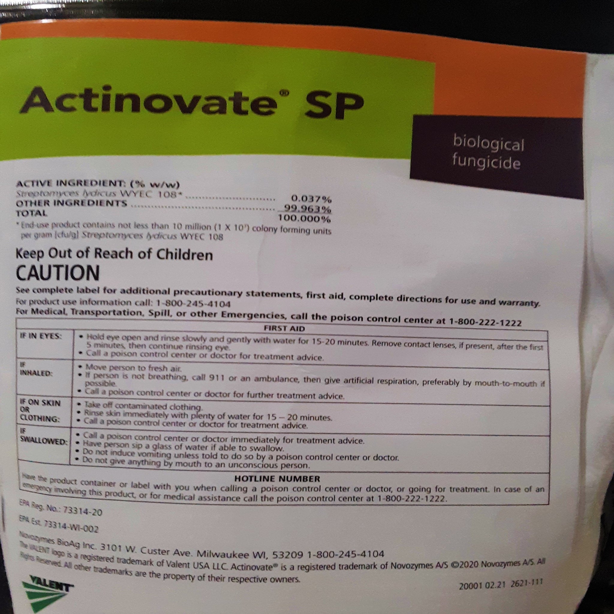 Actinovate SP Biological Fungicide 18 Ounce